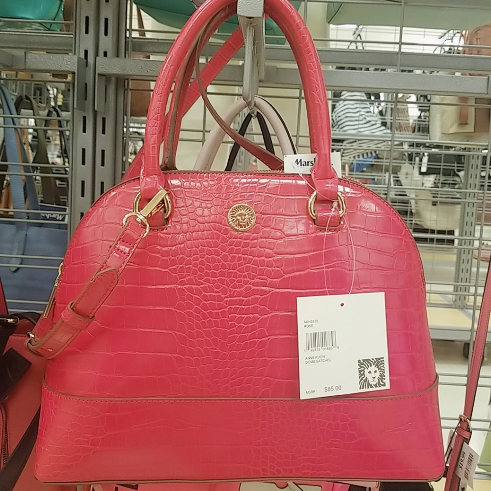 Anne Klein Croc Embossed Triple Dome Satchel